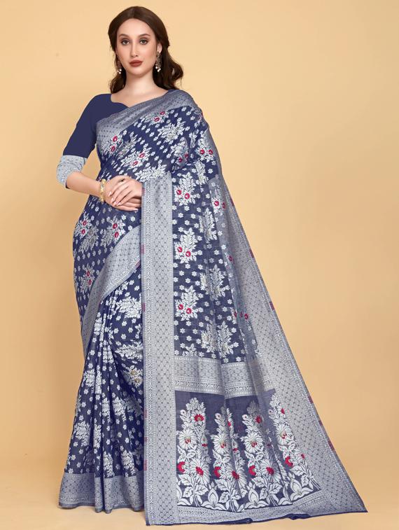 self design woven saree - 20125246 -  Zoom Image - 0