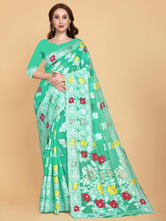 self design woven saree with blouse - 20125253 -  Zoom Image - 0