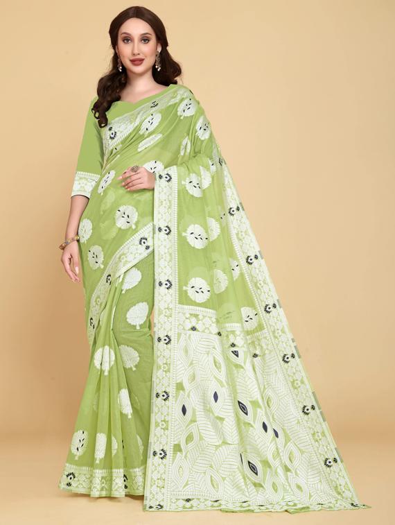 self design woven saree with blouse - 20125337 -  Zoom Image - 0