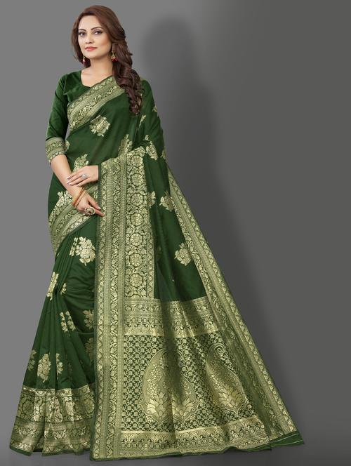 self design woven saree - 20125446 -  Standard Image - 0
