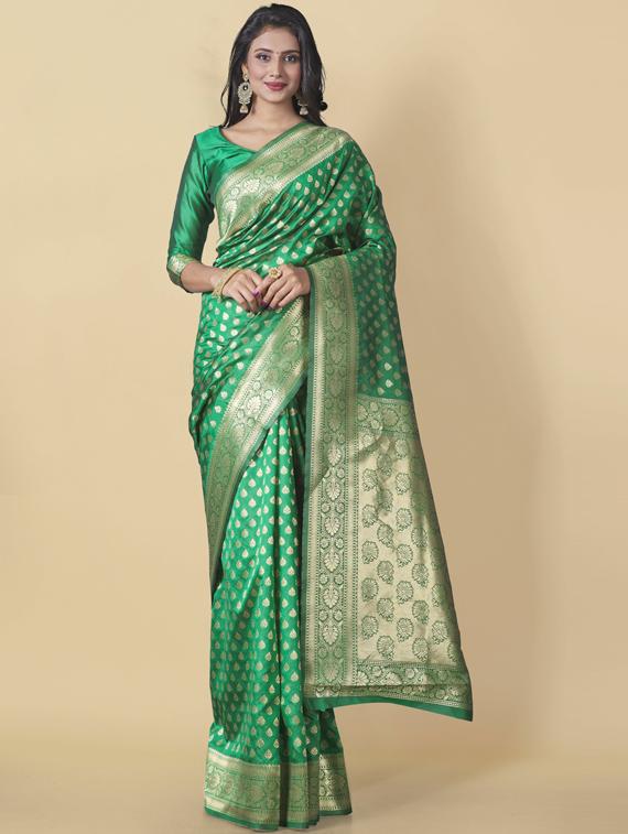 self design woven saree with blouse - 20125461 - Zoom Image - 0