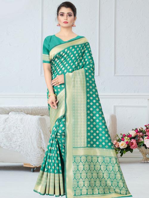 self design woven saree with blouse - 20125481 -  Standard Image - 0