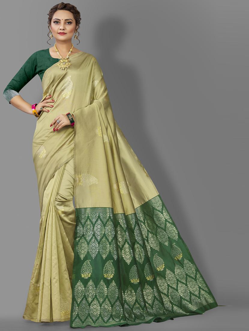 self design woven saree with blouse - 20125505 - Zoom Image - 0
