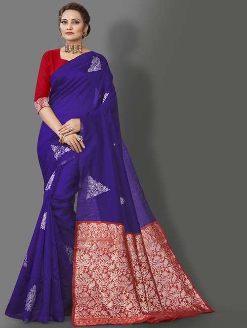 women printed woven saree with blouse - 20125633 - Standard Image - 0