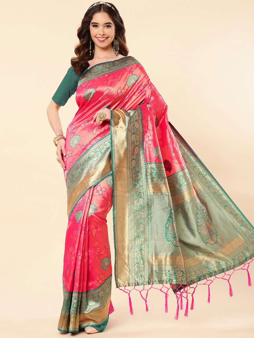 women self design banarasi saree with blouse - 20125786 - Zoom Image - 0