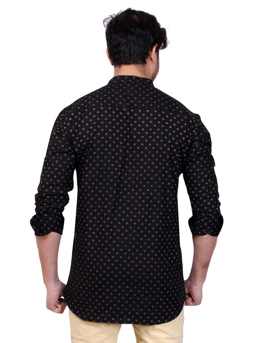 mandarin neck printed short kurta - 20126880 - Standard Image - 3
