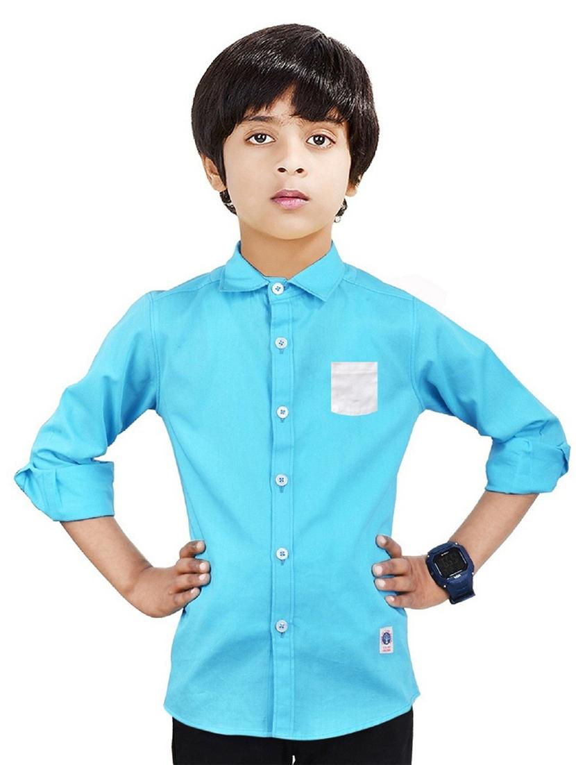 boys cotton solids shirt - 20127374 -  Zoom Image - 0