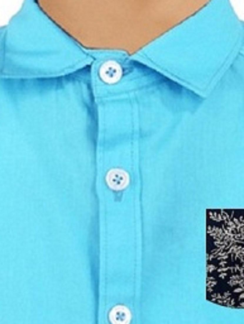 boys shirt collar neck solid shirt - 20127441 - Standard Image - 3