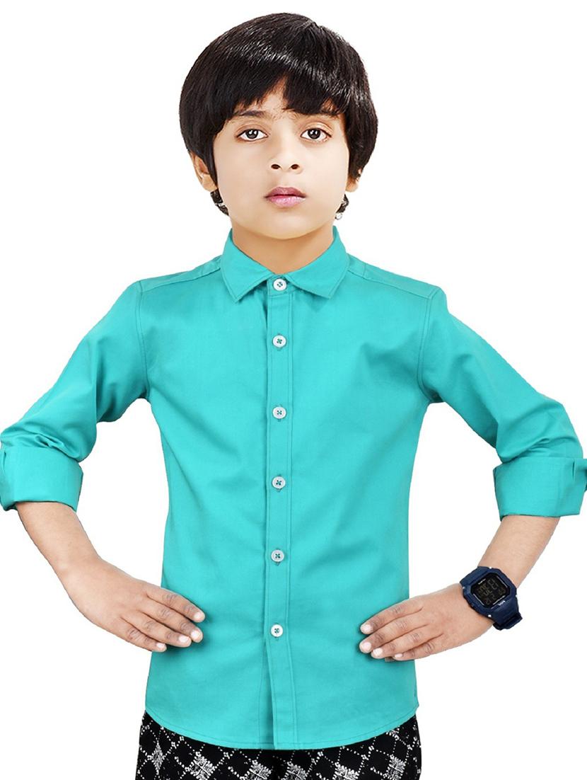 boys solid cotton shirt - 20128104 - Zoom Image - 0