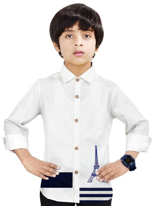 boys printed cotton shirt - 20128184 - Standard Image - 0