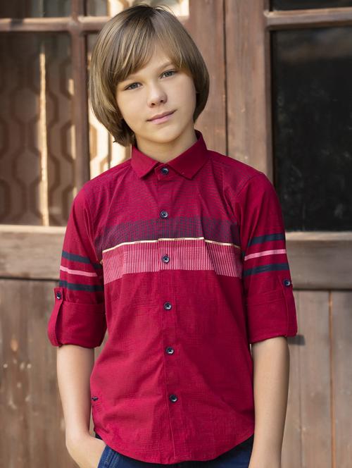 boys cotton printed shirt - 20128305 -  Standard Image - 0