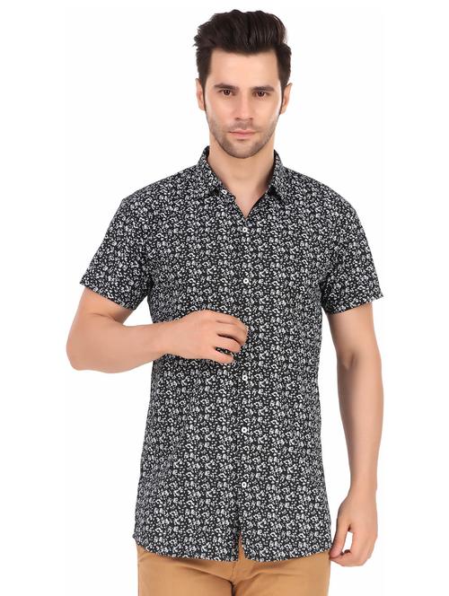 blue cotton casual shirt - 20128835 - Standard Image - 0