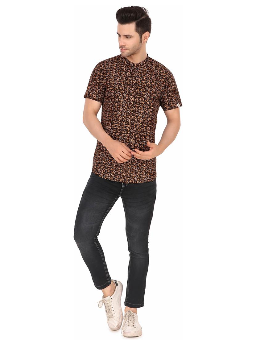 brown cotton casual shirt - 20128859 - Standard Image - 3