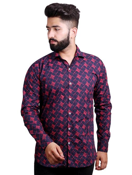 purple cotton casual shirt - 20128941 - Standard Image - 0