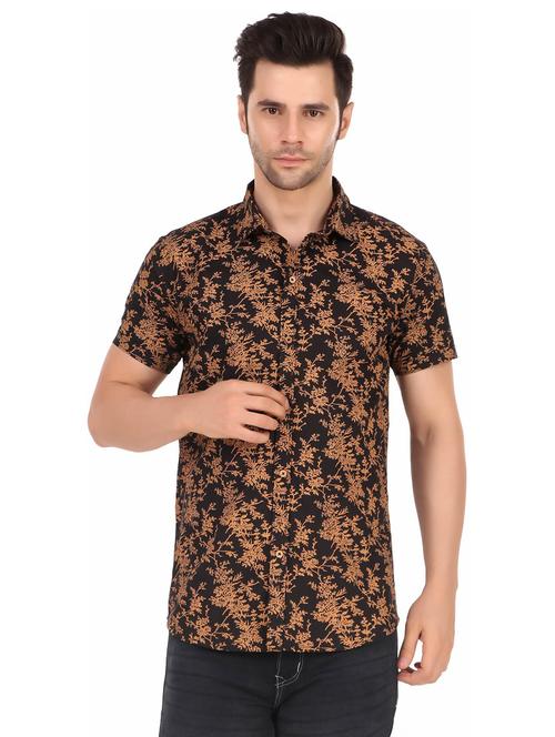 black cotton casual shirt - 20128966 -  Standard Image - 0