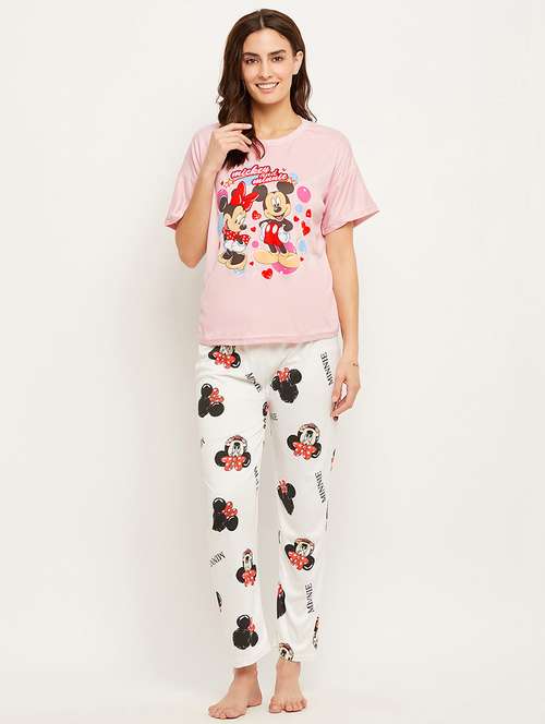 women printed pyjama nightwear set - 20129399 -  Standard Image - 0