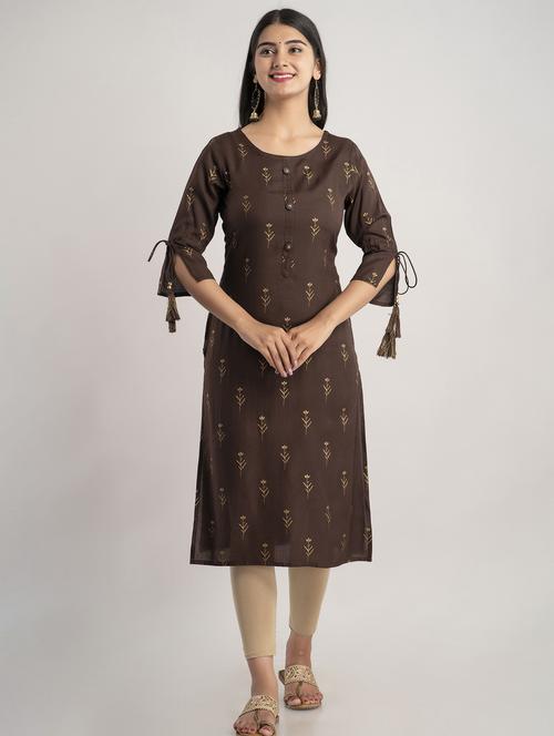 women's straight kurta - 20129538 - Standard Image - 0