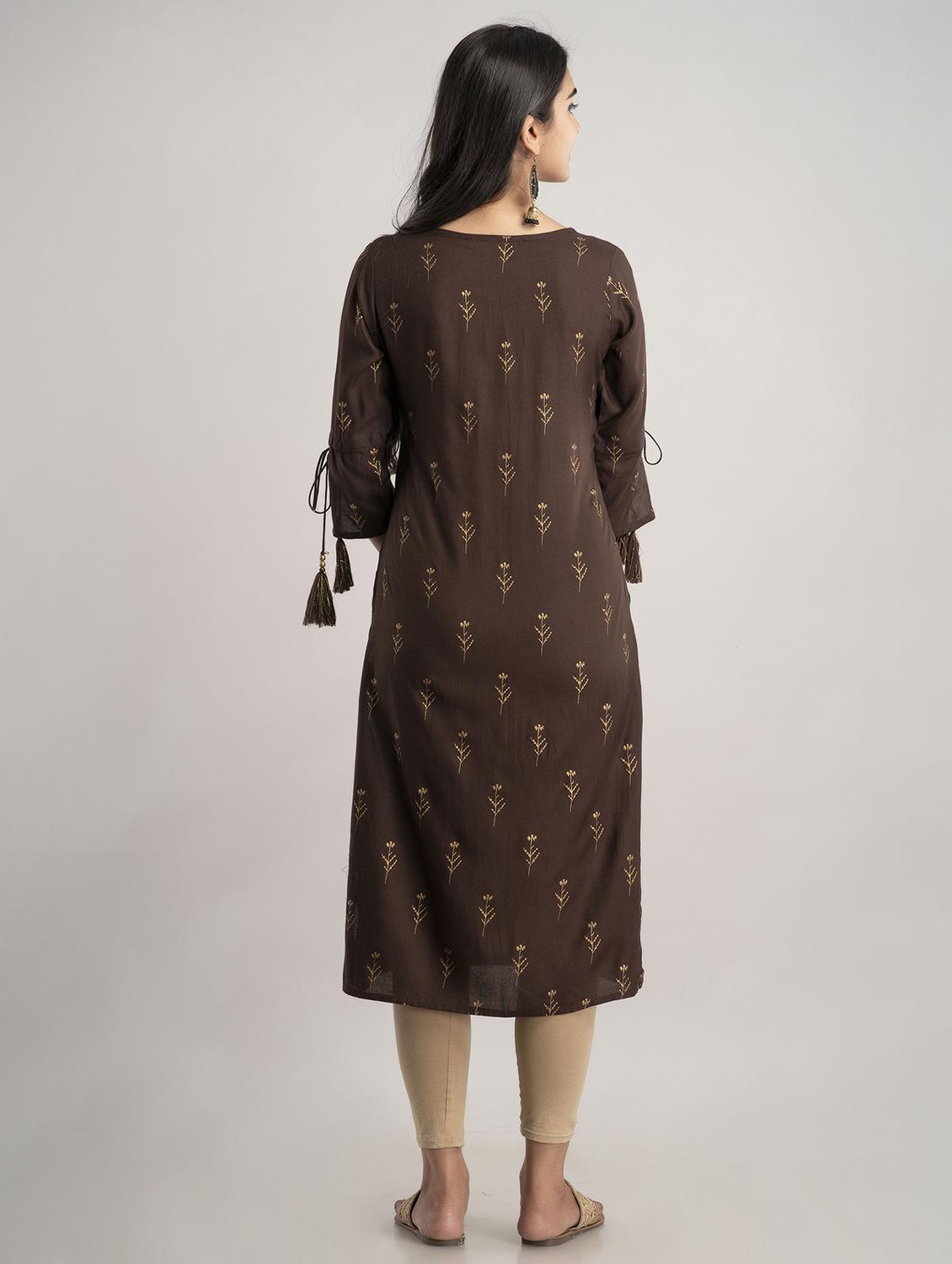 women's straight kurta - 20129538 - Standard Image - 3