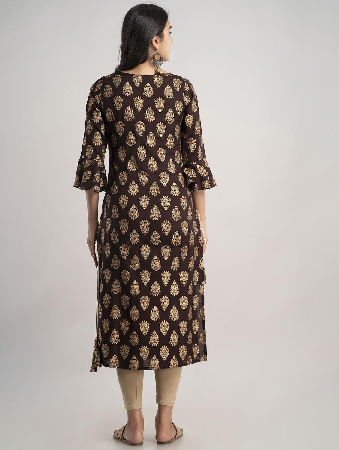 women's straight kurta - 20129539 - Standard Image - 3