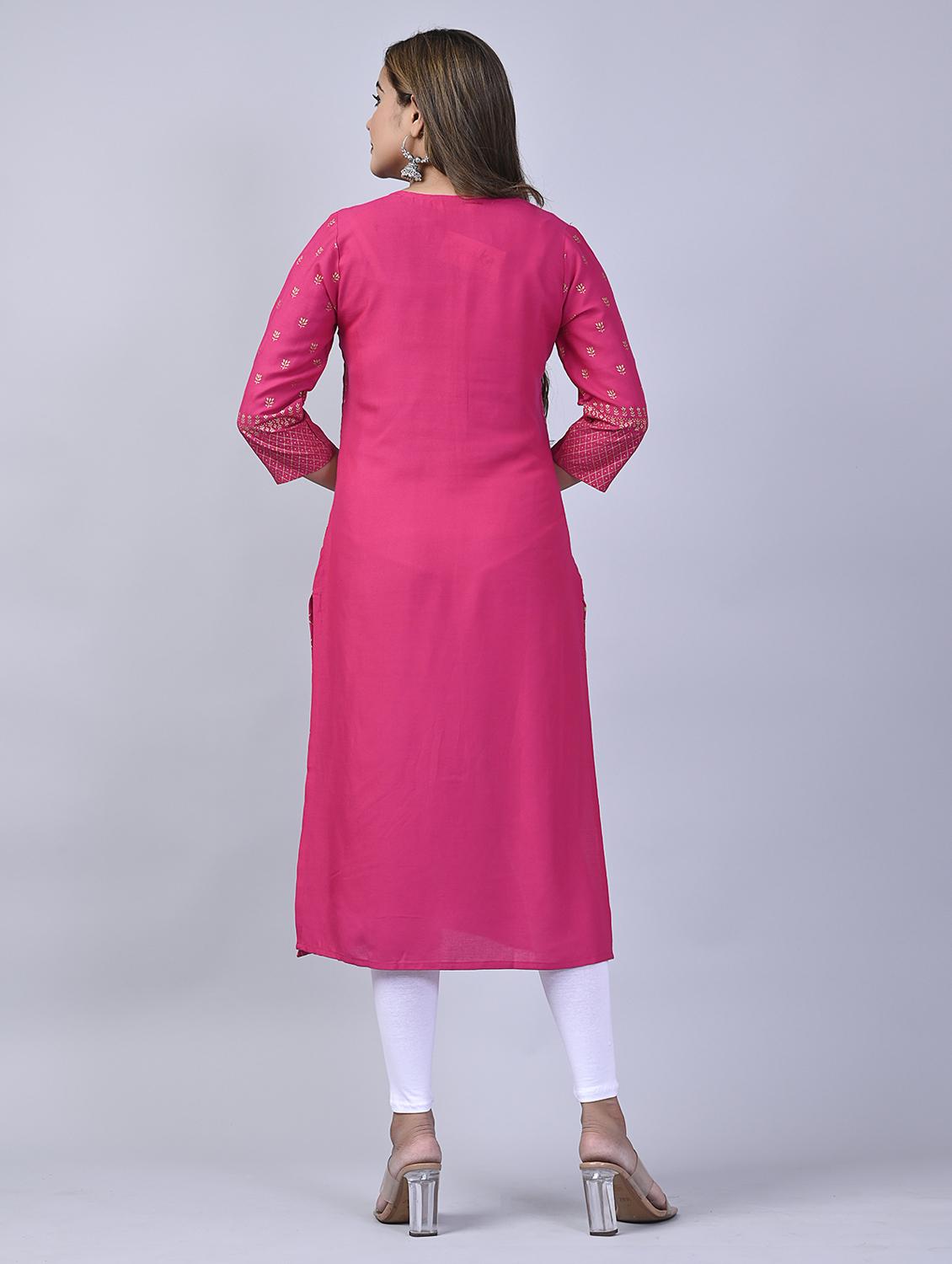 women's straight kurta - 20129546 - Standard Image - 3