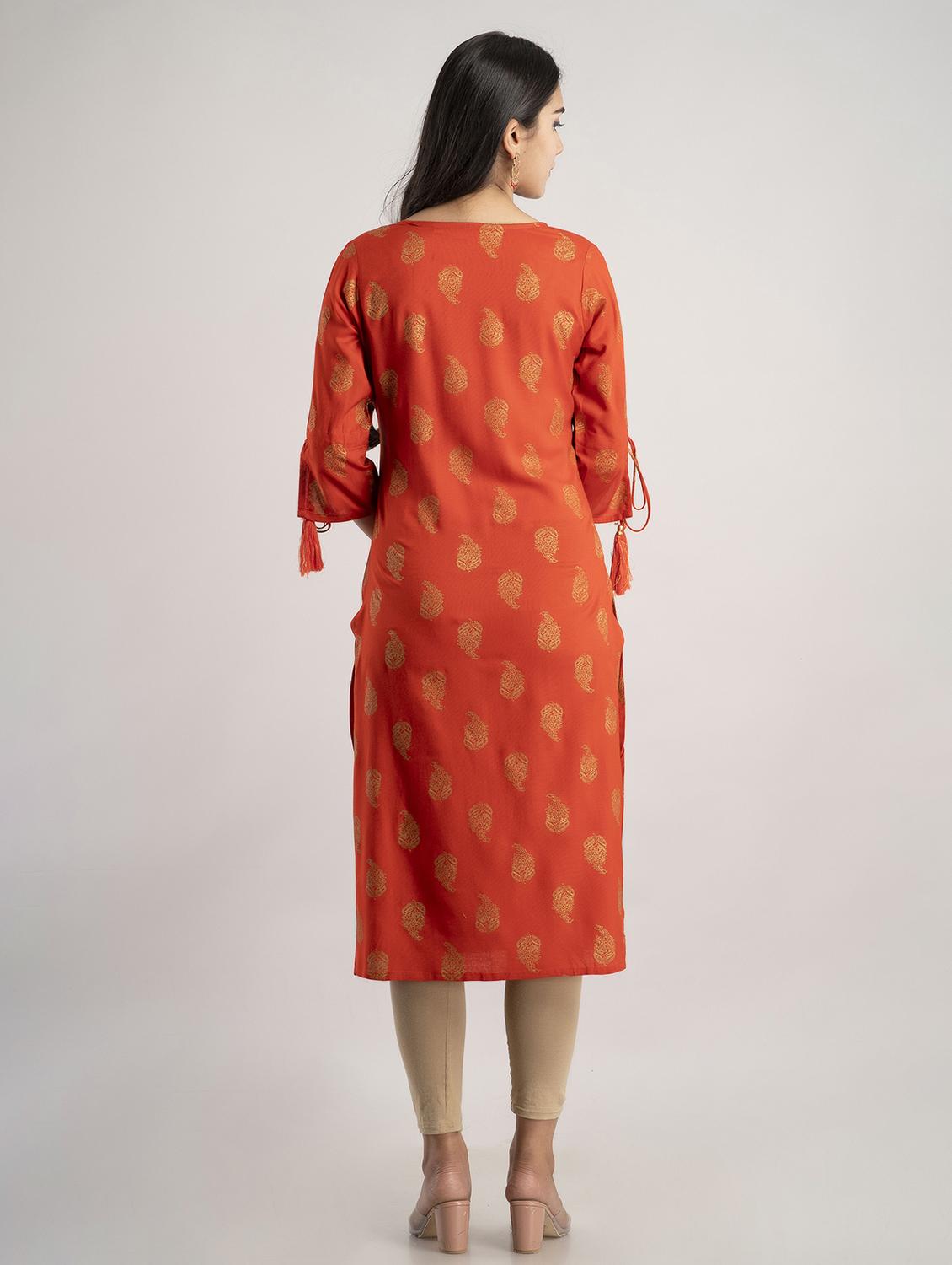 women's straight kurta - 20129548 - Standard Image - 3