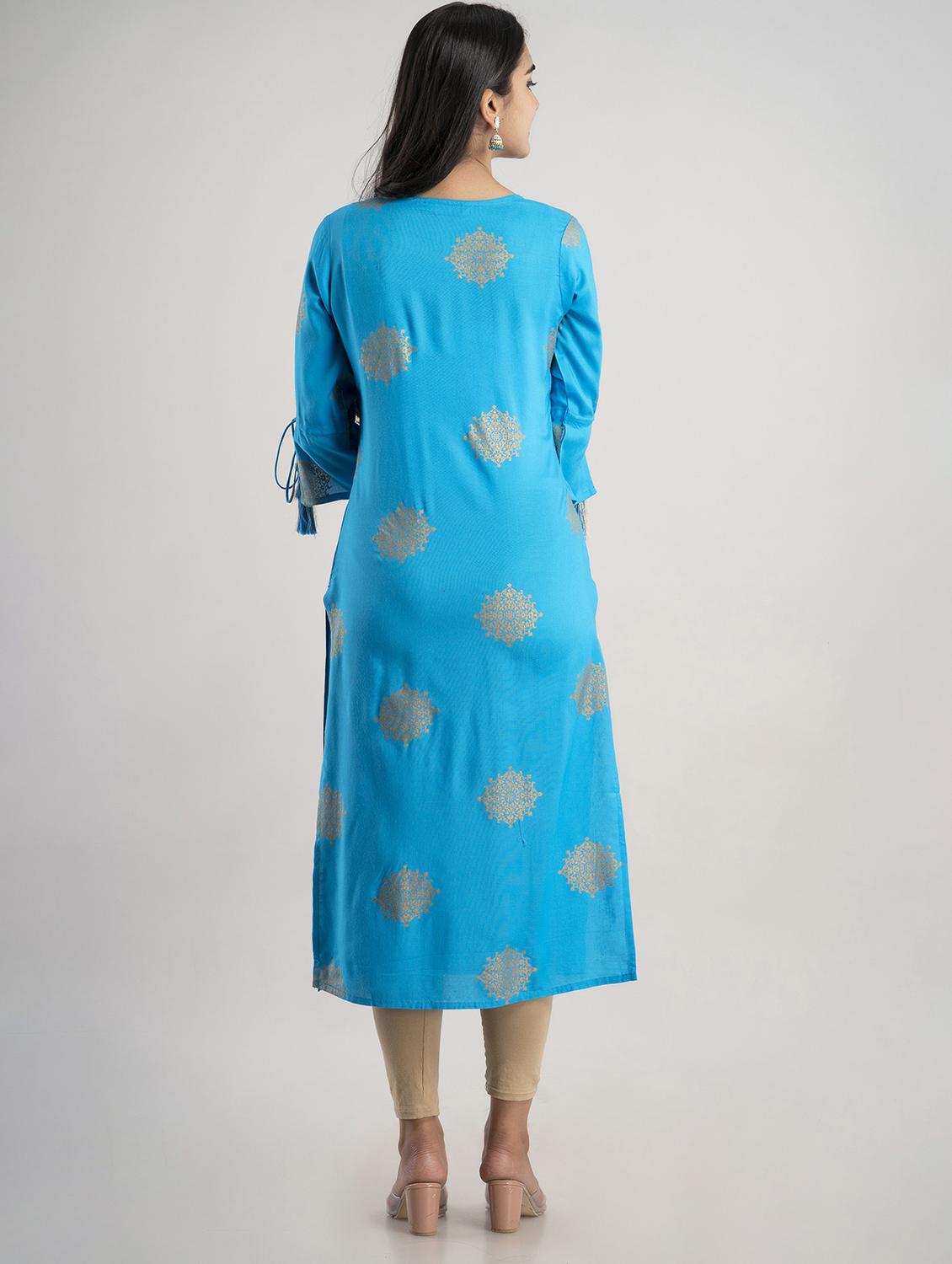 women's straight kurta - 20129555 - Standard Image - 3