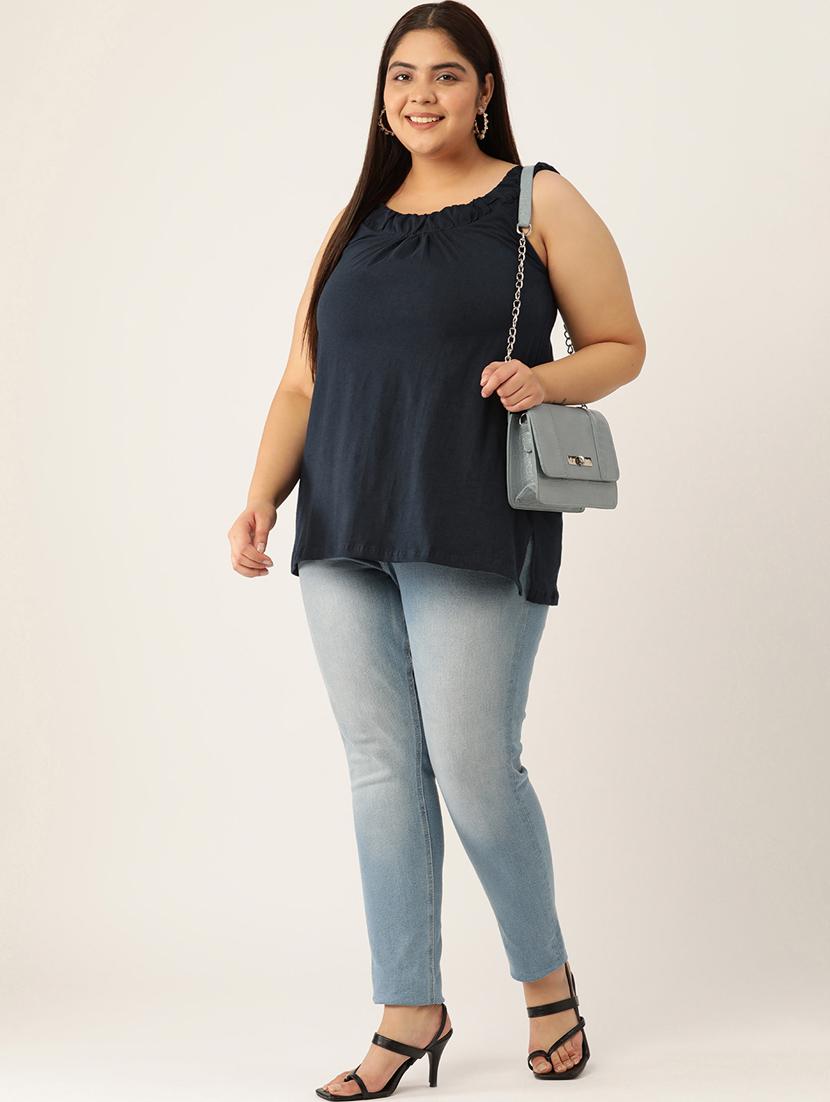 women's high-low round neck top - 20130369 - Standard Image - 3