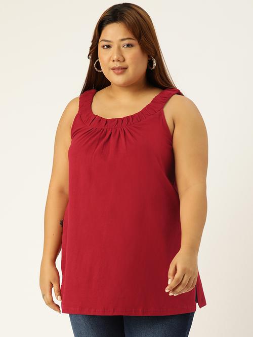 women's straight round neck top - 20130371 - Standard Image - 0