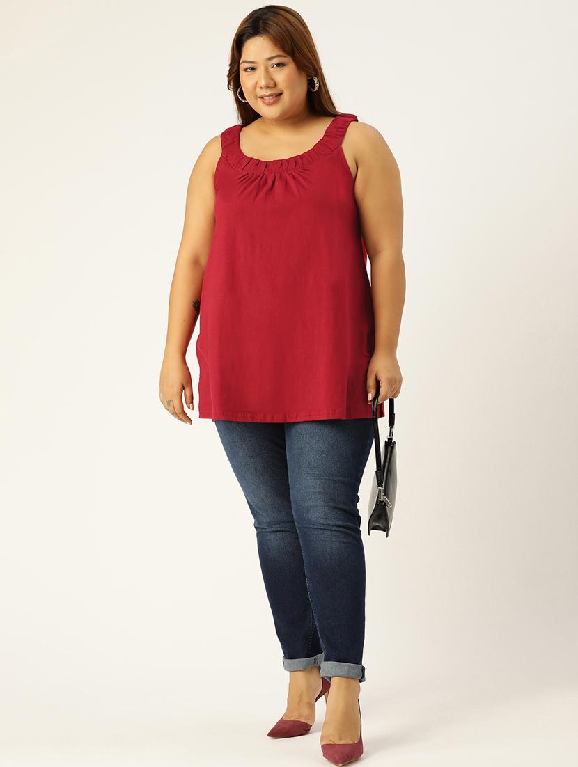 women's straight round neck top - 20130371 - Standard Image - 3