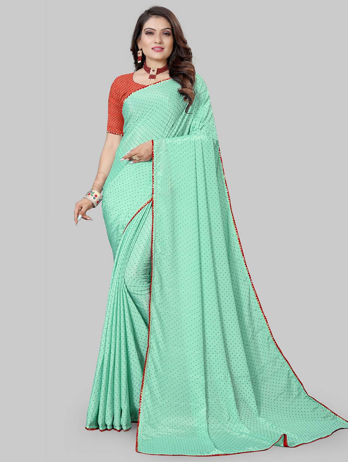 women's embellished saree with blouse