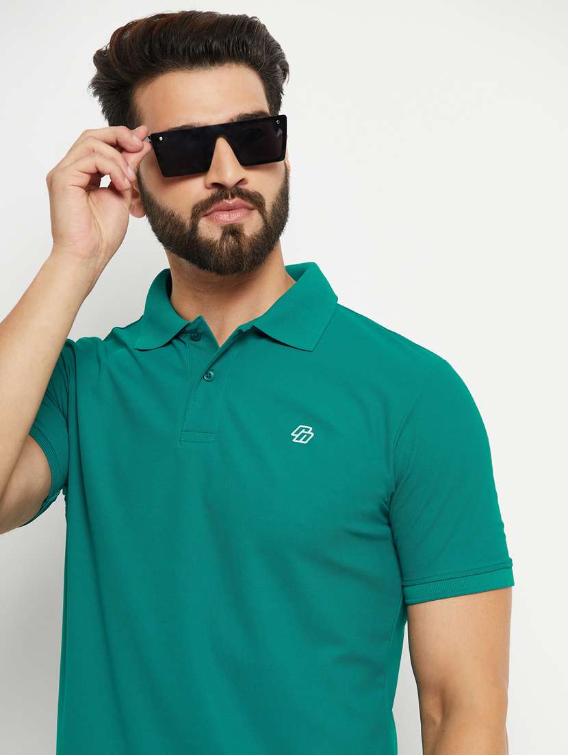 men green regular fit polo t-shirt - 20131149 -  Standard Image - 3