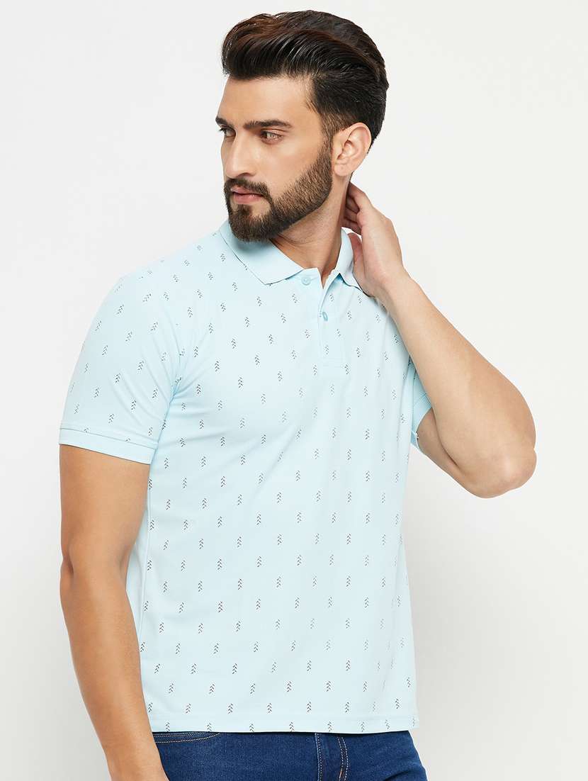 polo neck printed regular t-shirt