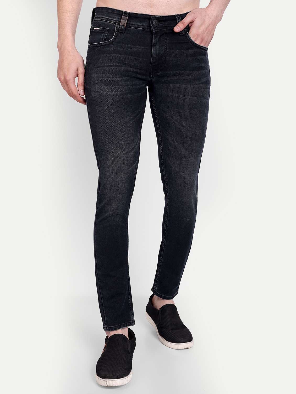 mens skinny fit plain jeans