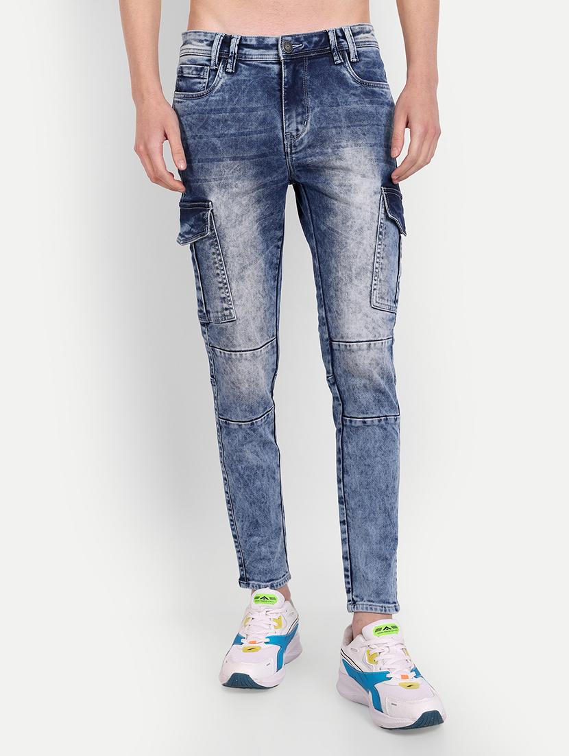 men blue cargo jeans - 20131495 - Zoom Image - 0
