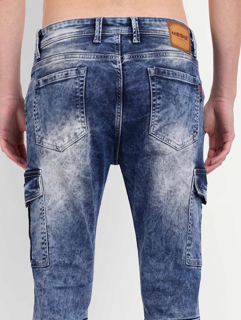 men blue cargo jeans - 20131495 - Standard Image - 5