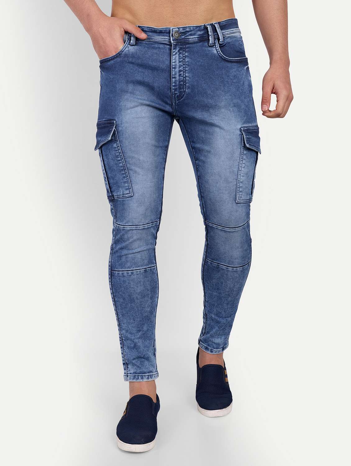 mens mid rise solid cargo