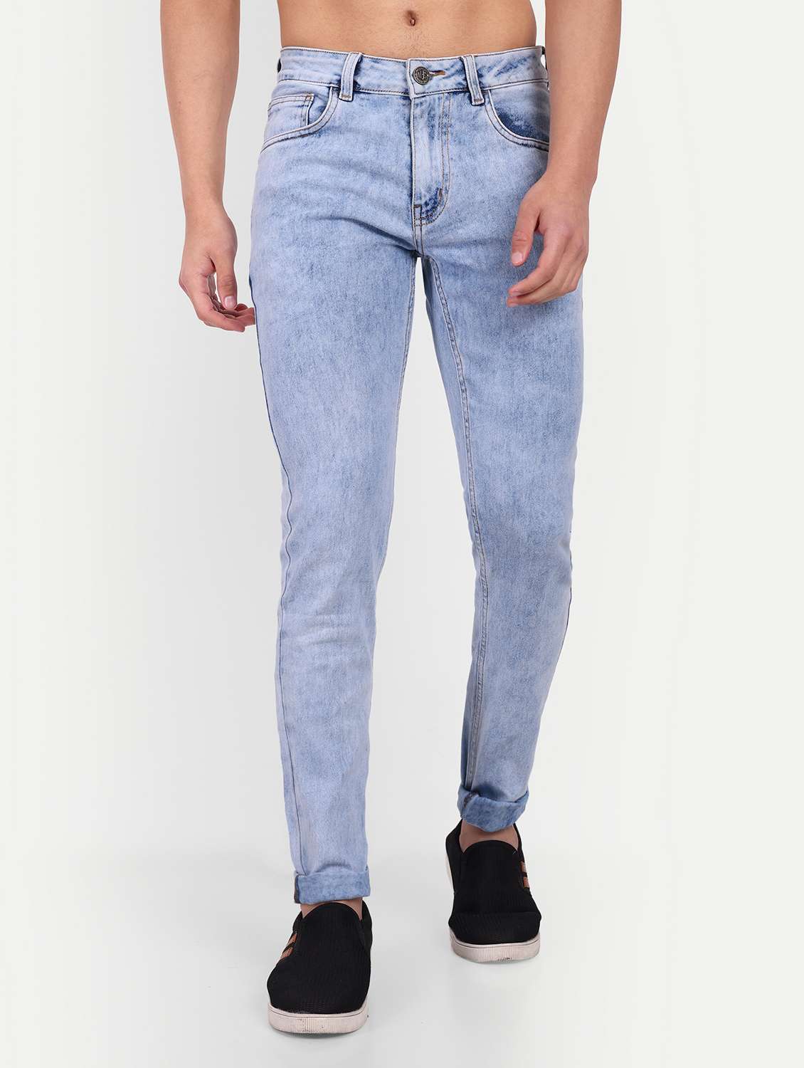 mens slim fit plain jeans - 20131509 -  Zoom Image - 0