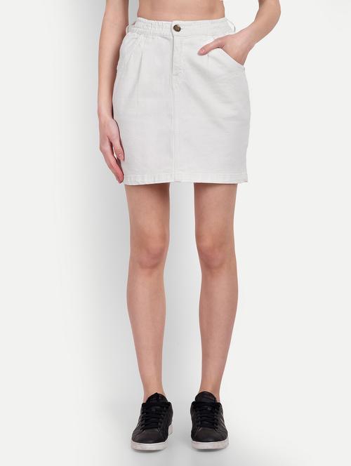 women denim short shirt - 20131594 - Standard Image - 0