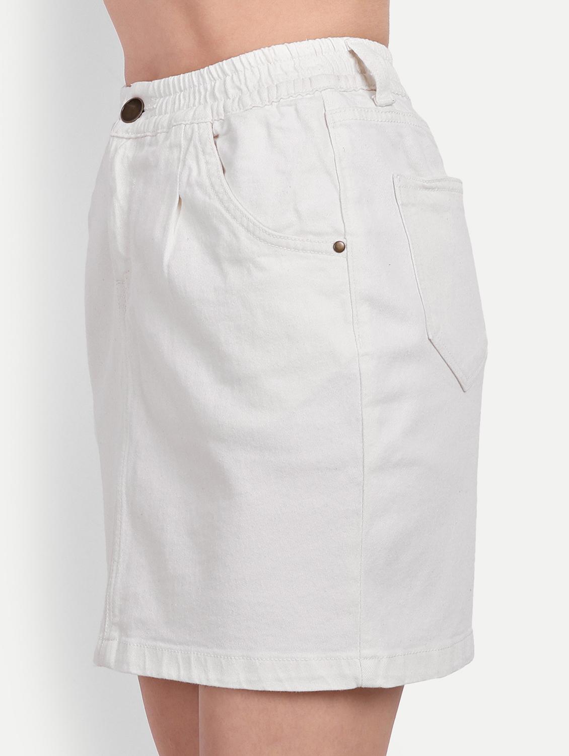 women denim short shirt - 20131594 - Standard Image - 3