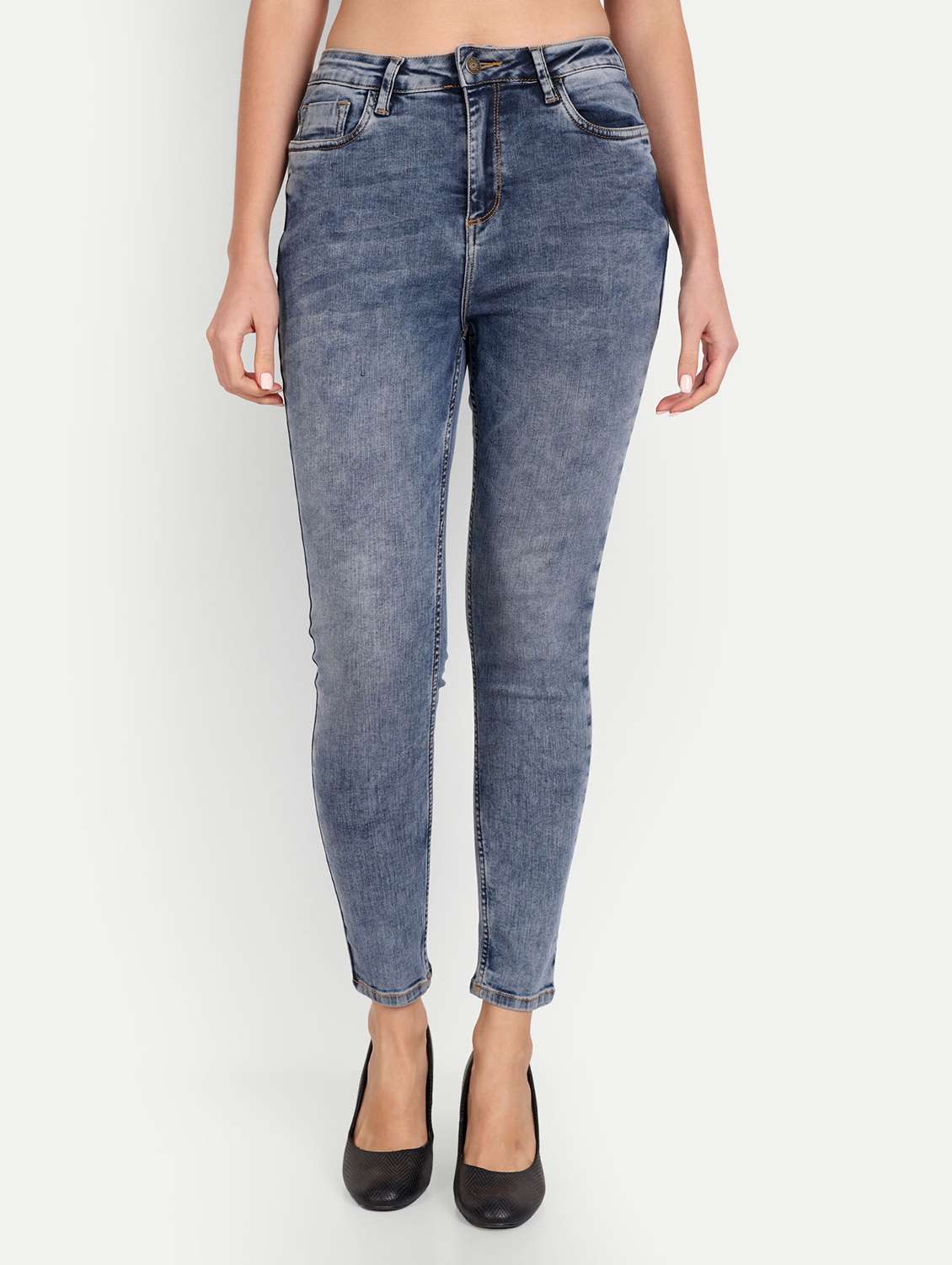women's plain slim fit jeans - 20131605 -  Zoom Image - 0