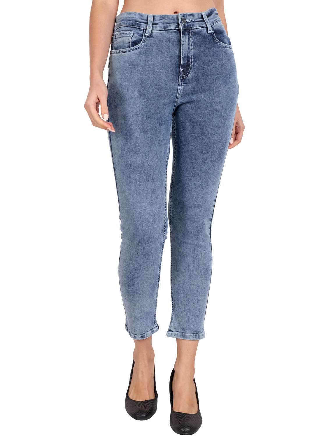 women mid rise denim jeans