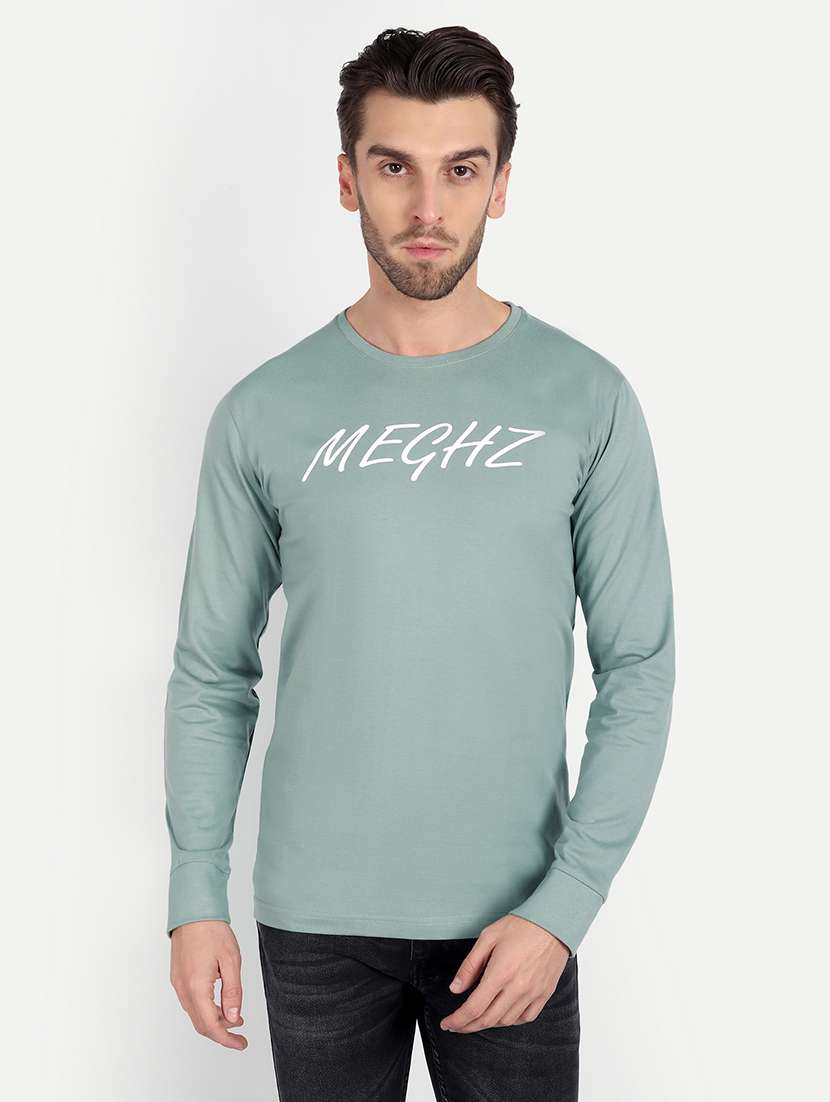 men chest print long sleeve t-shirt - 20131651 -  Zoom Image - 0
