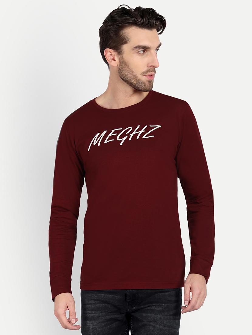 round neck chest printed t-shirt