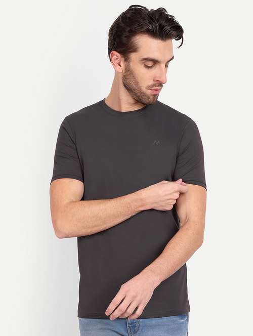 men round neck solids t-shirt - 20131669 - Standard Image - 0