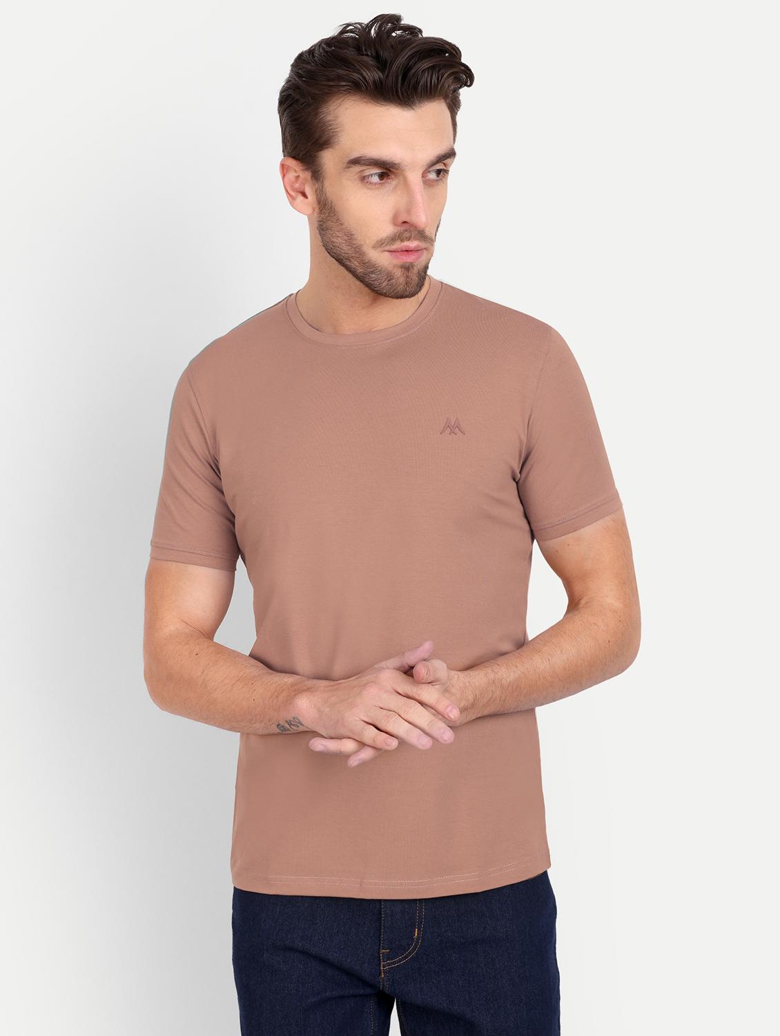 men round neck solids t-shirt - 20131674 - Zoom Image - 0
