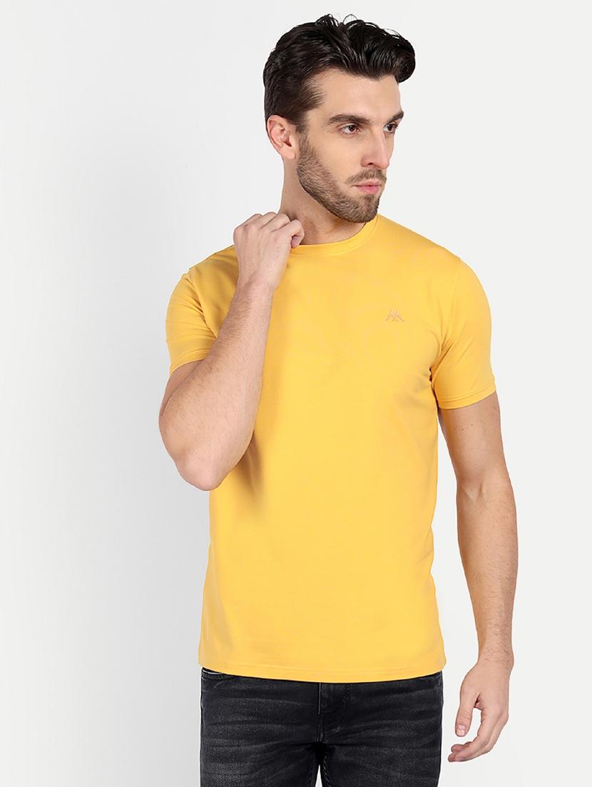 men round neck solids t-shirt - 20131679 - Zoom Image - 0