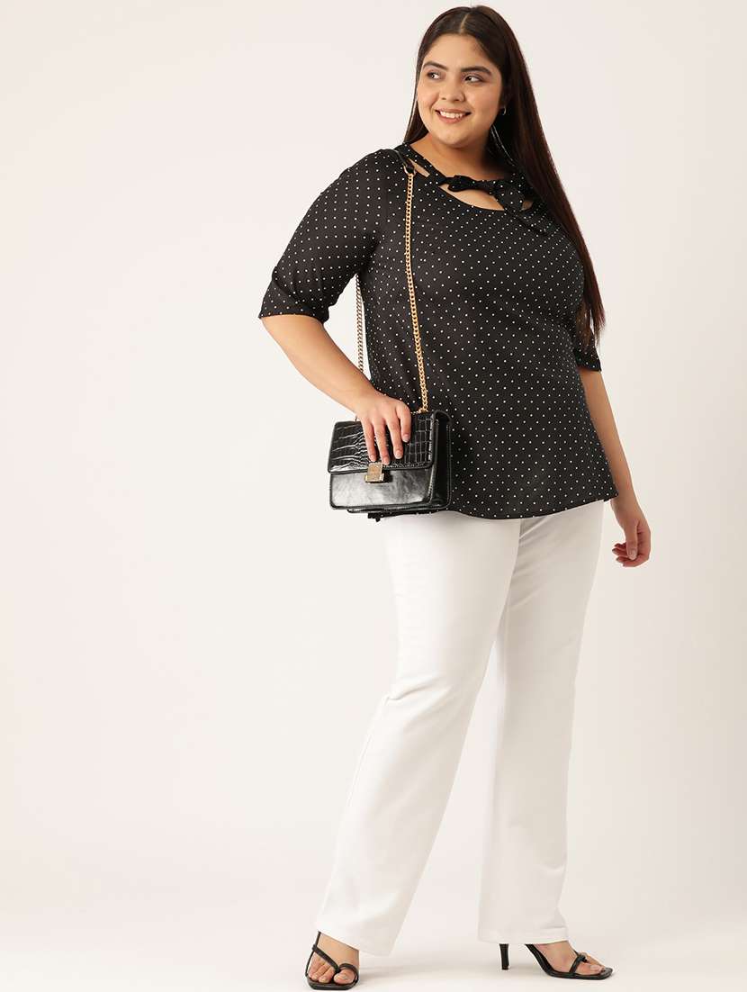 women's a line round neck top - 20132116 -  Standard Image - 3