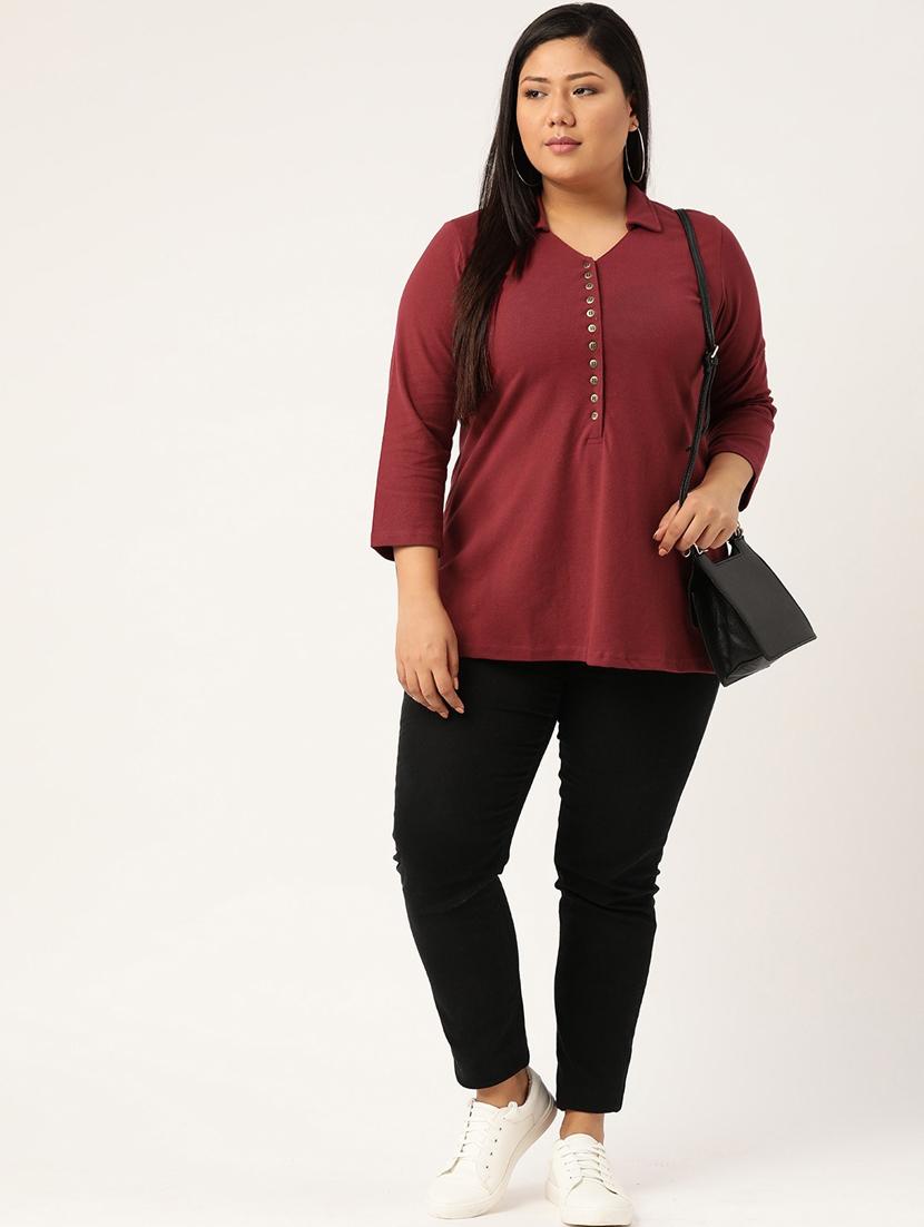 women's plain polo neck t-shirt - 20132134 - Standard Image - 3