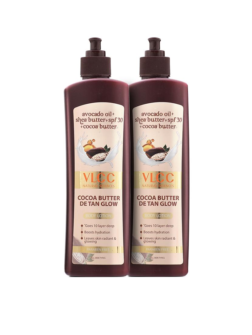vlcc cocoa butter de-tan glow body lotion spf 30 pa+++ - 400 ml ( pack of 2 ) - 20132347 - Zoom Image - 0