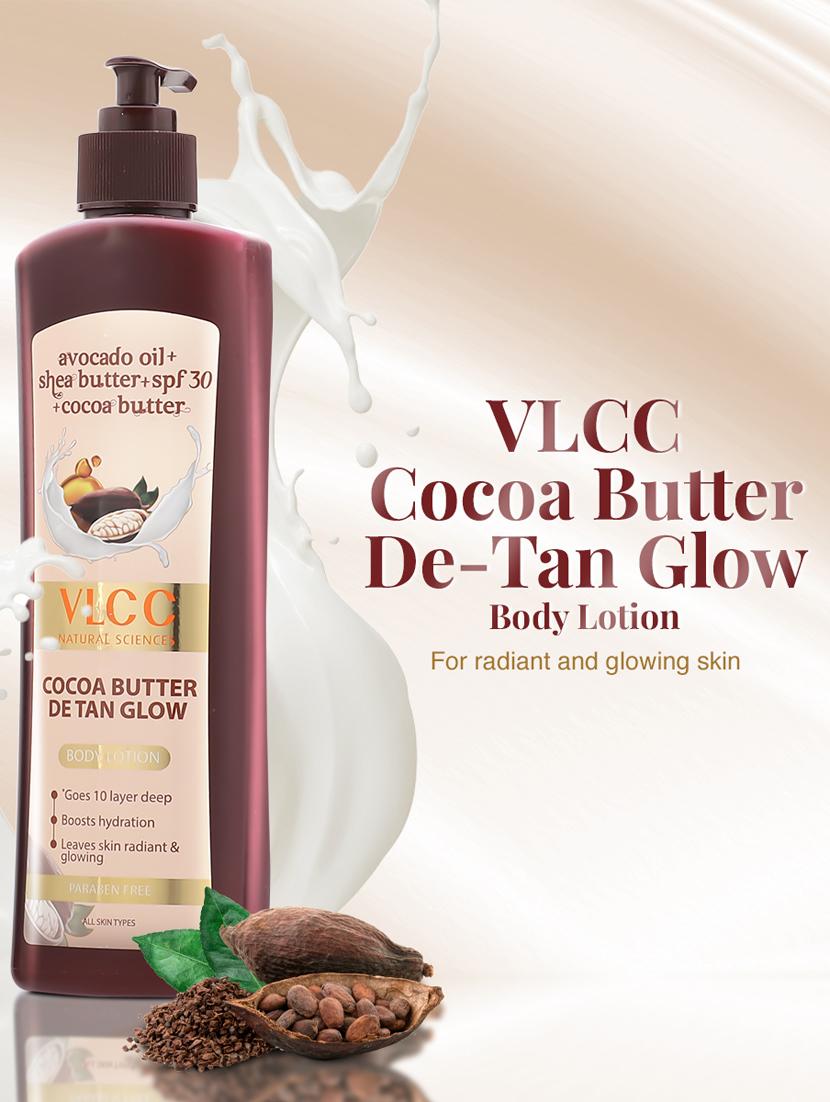 vlcc cocoa butter de-tan glow body lotion spf 30 pa+++ - 400 ml ( pack of 2 ) - 20132347 - Standard Image - 3